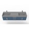 Castello Usa Amazon 72" Wall Mounted Blue Vanity With Gray Top And Brushed Nickel Handles CB-MC-72BLU-BN-2056-GR - alternate 5